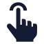 Tap icon with solid sharp style