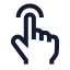 Tap icon with stroke sharp style