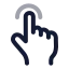 Tap icon with twotone rounded style