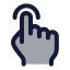 Tap icon with duotone rounded style