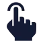 Tap icon with solid sharp style