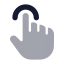 Tap icon with bulk rounded style