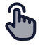 Tap icon with duotone rounded style