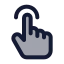 Tap icon with duotone standard style