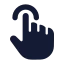 Tap icon with solid rounded style