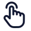 Tap icon with stroke rounded style