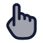 Tap icon with duotone rounded style