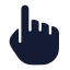 Tap icon with solid rounded style