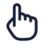 Tap icon with stroke rounded style