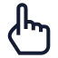 Tap icon with stroke sharp style