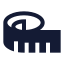Tapemeasure icon with solid sharp style