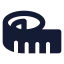 Tapemeasure icon with solid standard style