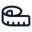 Tapemeasure icon with stroke rounded style