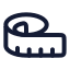 Tapemeasure icon with stroke rounded style