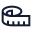Tapemeasure icon with stroke sharp style