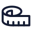 Tapemeasure icon with stroke standard style