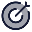 Target icon with duotone rounded style