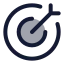 Target icon with duotone standard style