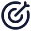 Target icon with solid rounded style