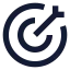 Target icon with solid sharp style