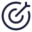 Target icon with stroke rounded style