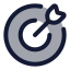 Target icon with duotone rounded style