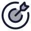 Target icon with duotone standard style