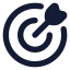 Target icon with solid rounded style