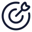 Target icon with stroke rounded style