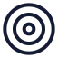 Target icon with stroke rounded style