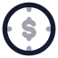 Targetdollar icon with bulk rounded style
