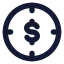 Targetdollar icon with solid rounded style