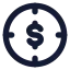 Targetdollar icon with solid standard style
