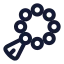 Tasbih icon with stroke rounded style