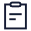 Task icon with stroke sharp style