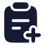 Taskadd icon with solid rounded style