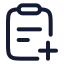 Taskadd icon with stroke rounded style