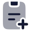 Taskadd icon with bulk rounded style