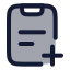 Taskadd icon with duotone rounded style