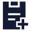 Taskadd icon with solid sharp style