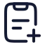Taskadd icon with stroke rounded style