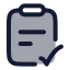 Taskdone icon with duotone rounded style