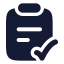 Taskdone icon with solid rounded style