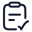 Taskdone icon with stroke rounded style