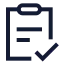 Taskdone icon with stroke sharp style