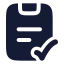 Taskdone icon with solid rounded style
