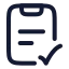 Taskdone icon with stroke rounded style
