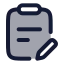 Taskedit icon with duotone rounded style