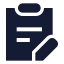 Taskedit icon with solid sharp style