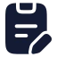 Taskedit icon with solid rounded style